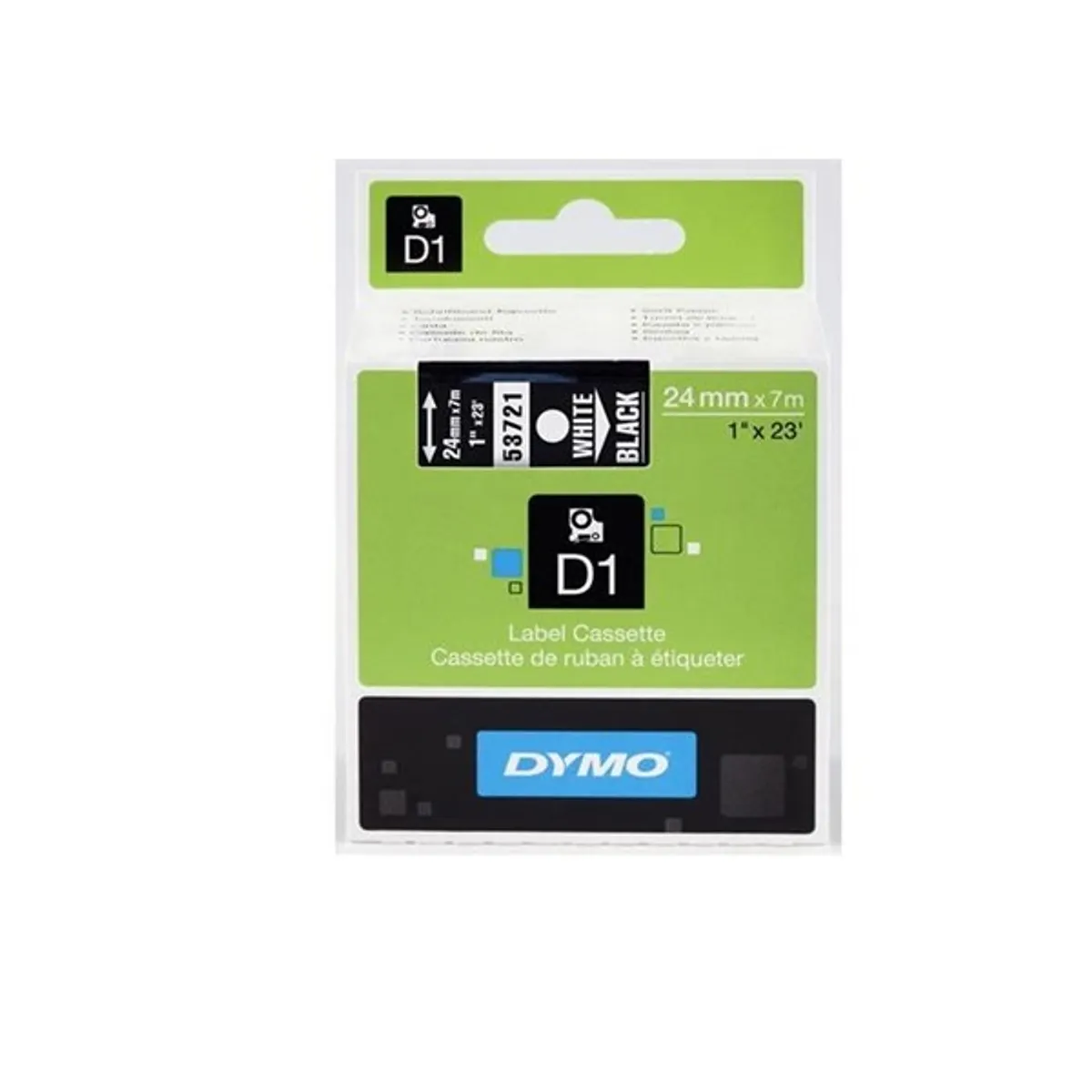 Dymo D1 24mmx7m fekete/fehér feliratozógép szalag #1