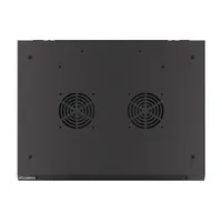 Lanberg WF01-6404-10B 19" 4U SZÉL:600mm MÉLY:450mm MAG:290mm lapraszerelt üvegajtós fekete fali rack szekrény #8
