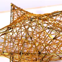 Iris Csillag alakú 40cm/arany színű festett fém dekoráció #3