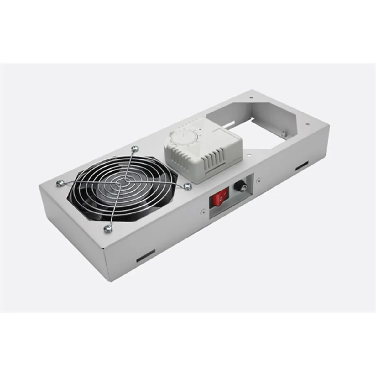 Lande LN-FAN-THM-1FWMIP-LG 1 modulos szürke ventilátor egység termosztáttal #1