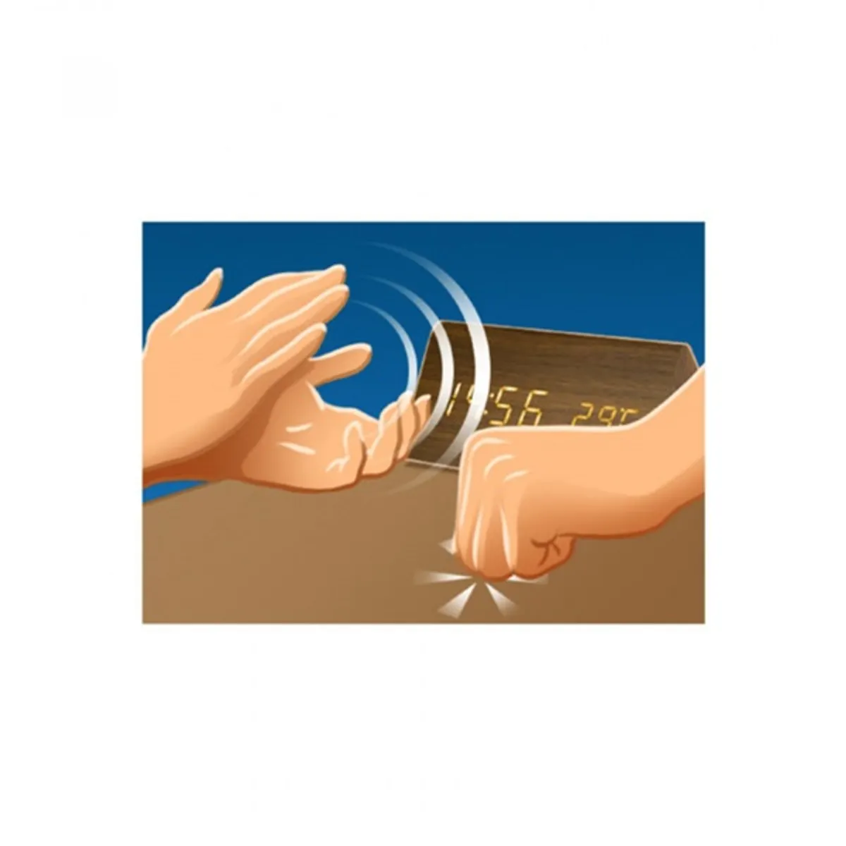 HOME OC 05 digitális barna LED ébresztőóra #2