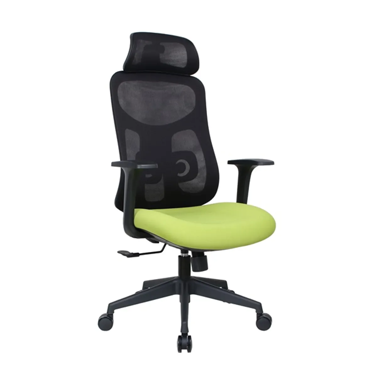IRISOffice Mirage zöld/fekete ergonómikus,  szövet-hálós irodai forgószék fej és háttámasszal #2