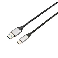 AVAX CB301G STEELY 1,5m 3A USB A-Type-C gyorstöltő sodorszálas acélszürke adat- és töltőkábel #2