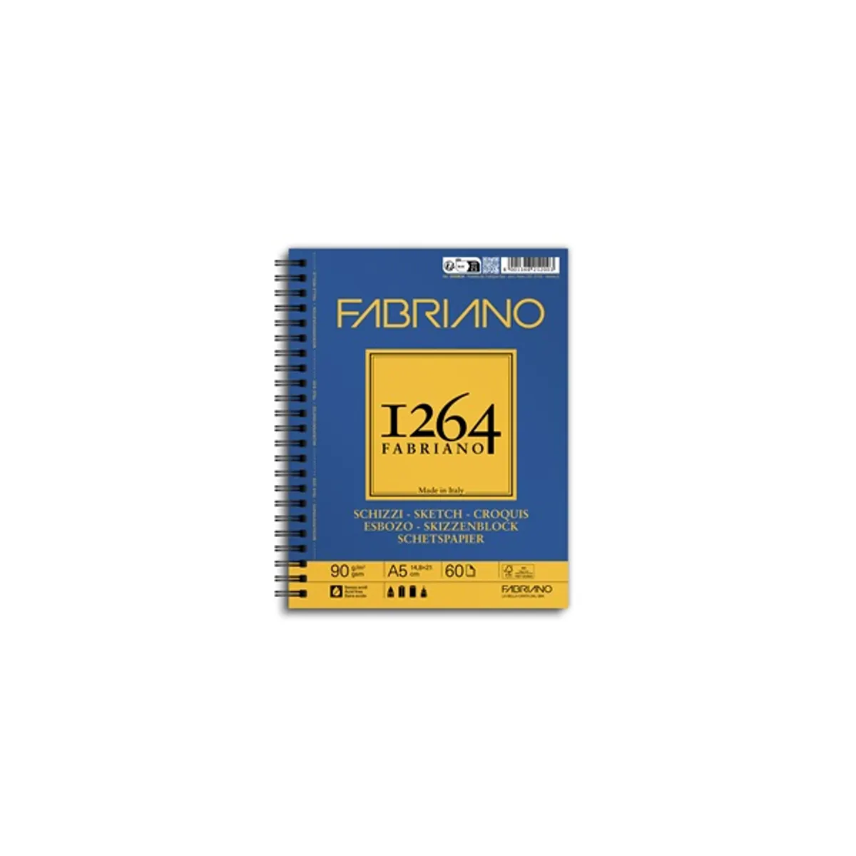 Fabriano 1264 Sketch 90 g A5 60 lap spirál rajz- és vázlattömb #1
