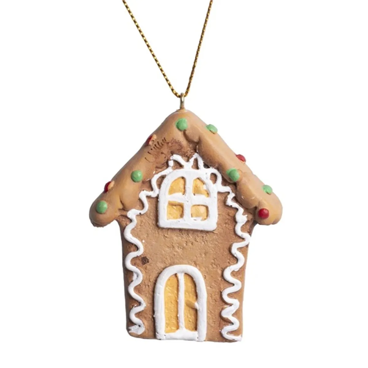 IRIS akasztós dísz mézeskalács házikó 7x8,5cm #1