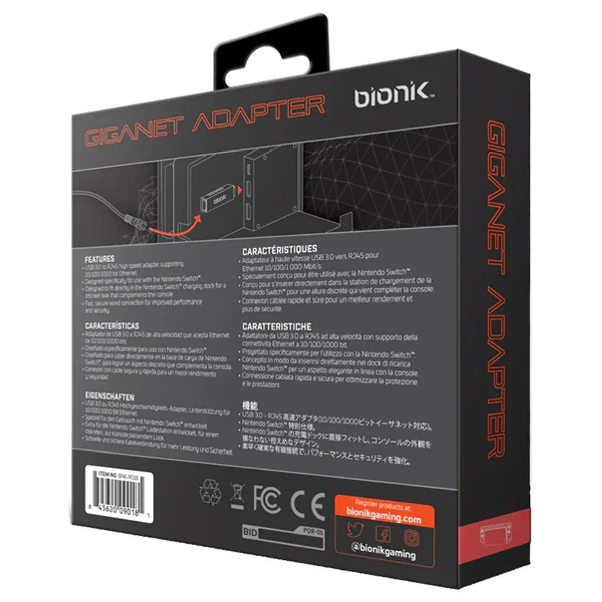 Bionik BNK-9018 Nintendo Switch USB 3.0 Gigagnet adapter #9