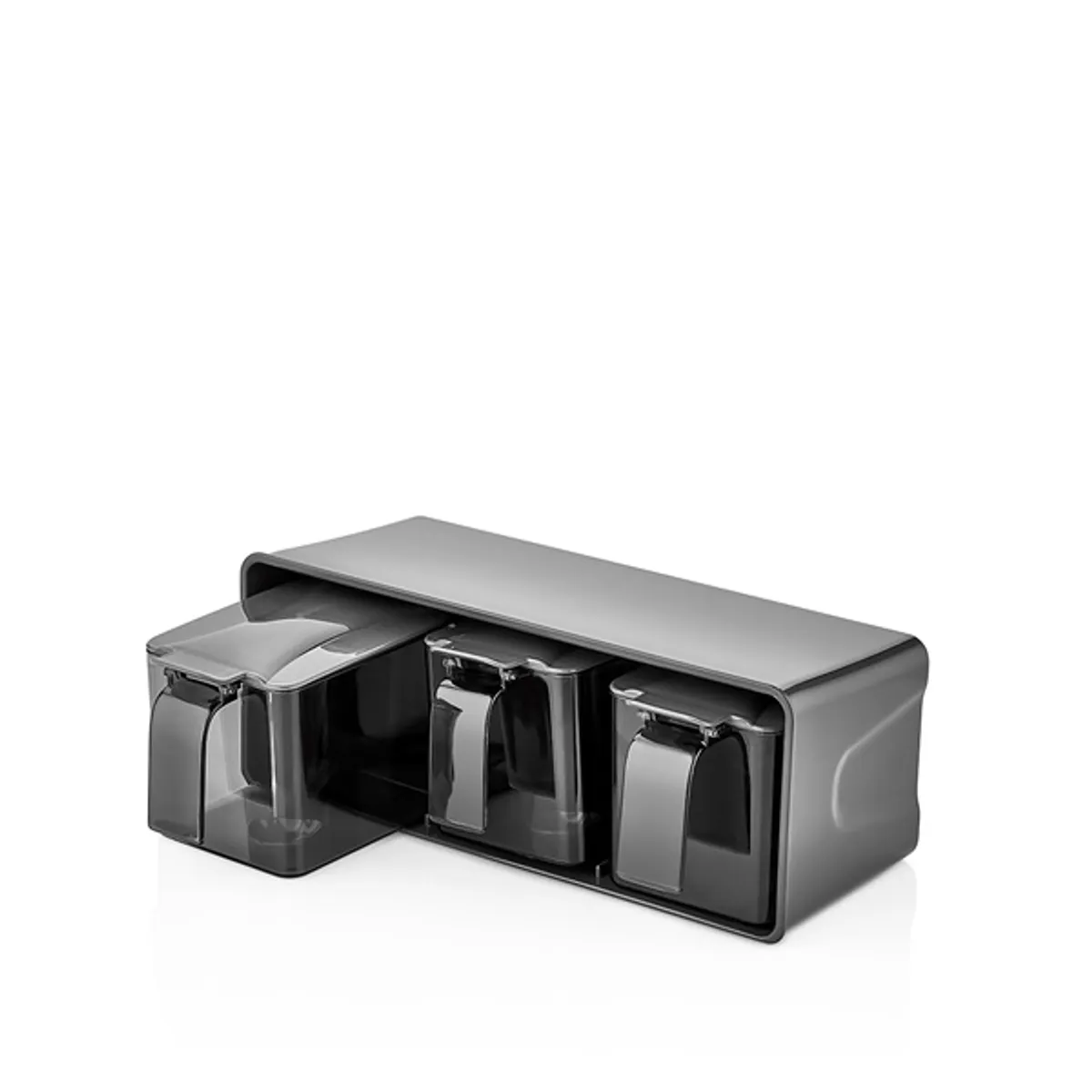 IRIS L-00677 fűszertartó kanalakkal 3x550ml, elefántcsont vagy antracit színű #1