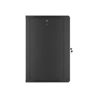 Lanberg WF01-6618-10B 19" 18U SZÉL:600mm MÉLY:600mm MAG:907mm lapraszerelt üvegajtós fekete fali rack szekrény #6