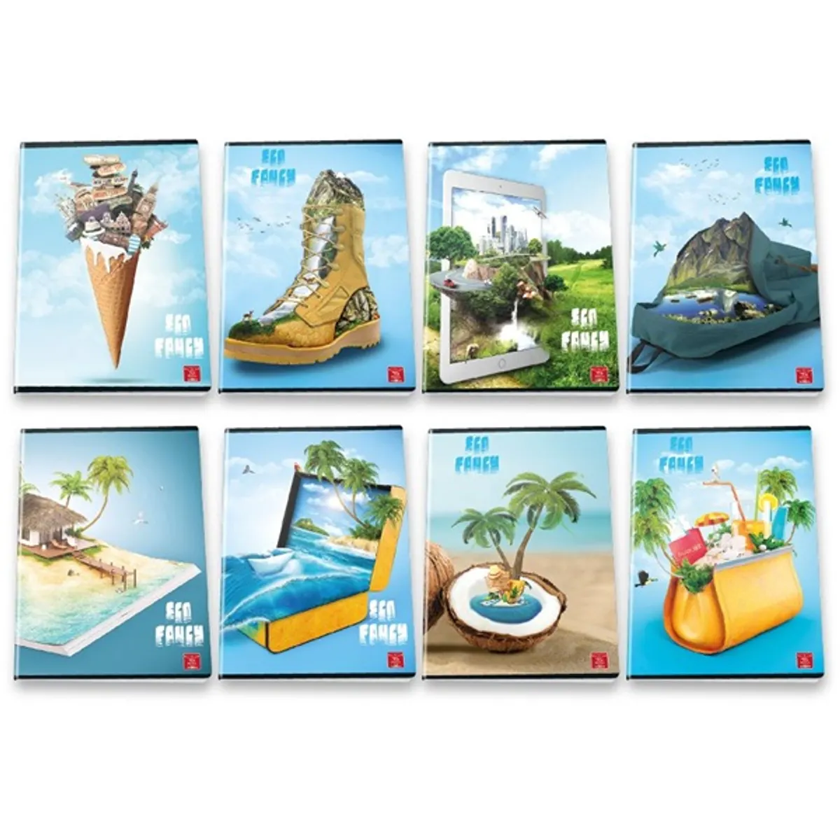 Pigna Eco Fancy A4 tűzött 42lapos kockás füzet #1