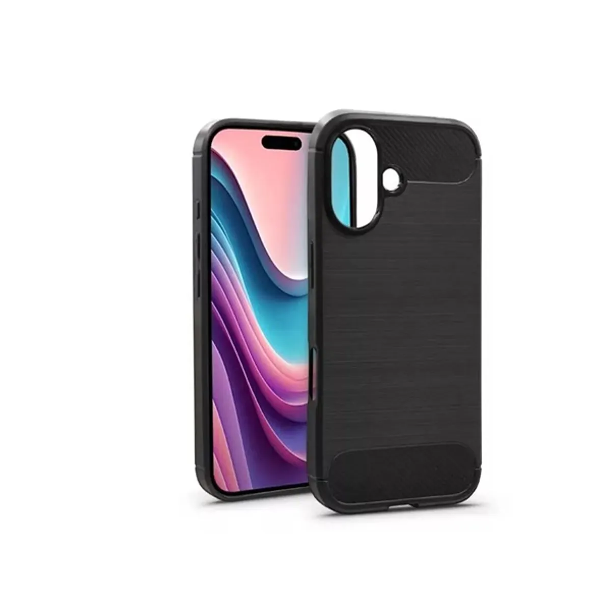 Haffner HF782433 Carbon Apple iPhone 16 fekete szilikon hátlap #1