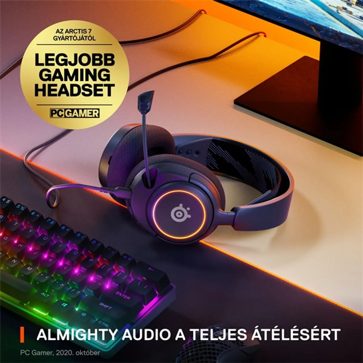 Steelseries Arctis Nova 3 fekete gamer headset #6
