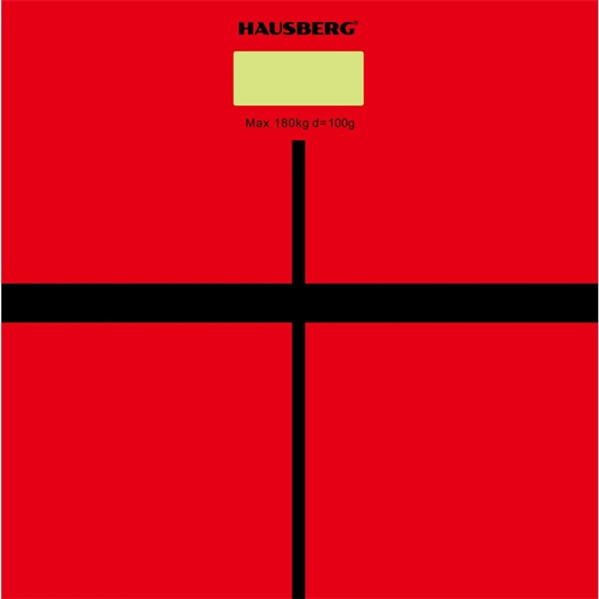 Hausberg HB-6003RS üveg fürdőszobai mérleg piros #1