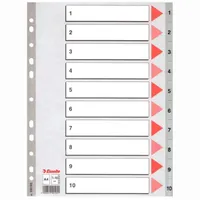 Esselte A4 1-10 műanyag regiszter