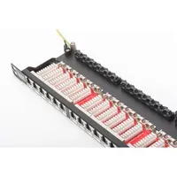 DIGITUS 19" 0,5U 24port Cat.6 HD kompakt fekete árnyékolt Patch Panel #2
