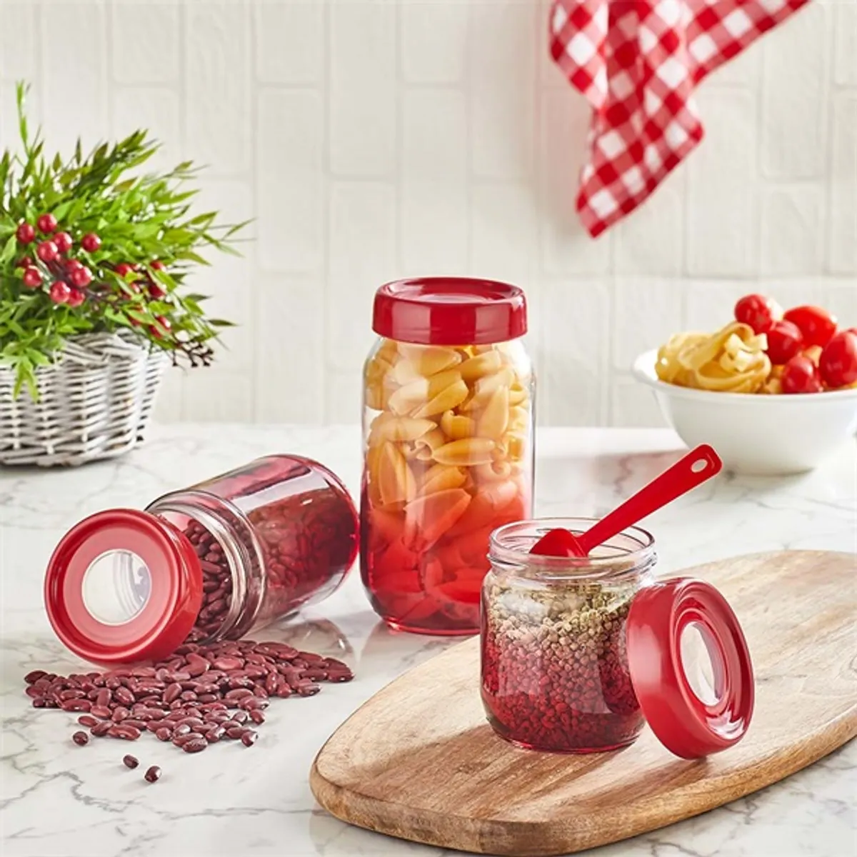 IRIS C-00422 Rainbow piros üveg tároló 660ml #2