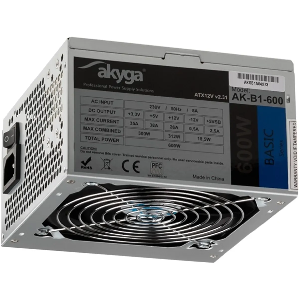 Akyga 600W AK-B1-600 Basic tápegység #1