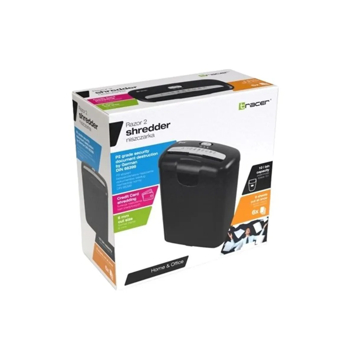 Tracer Razor 2 fekete iratmegsemmisítő #4