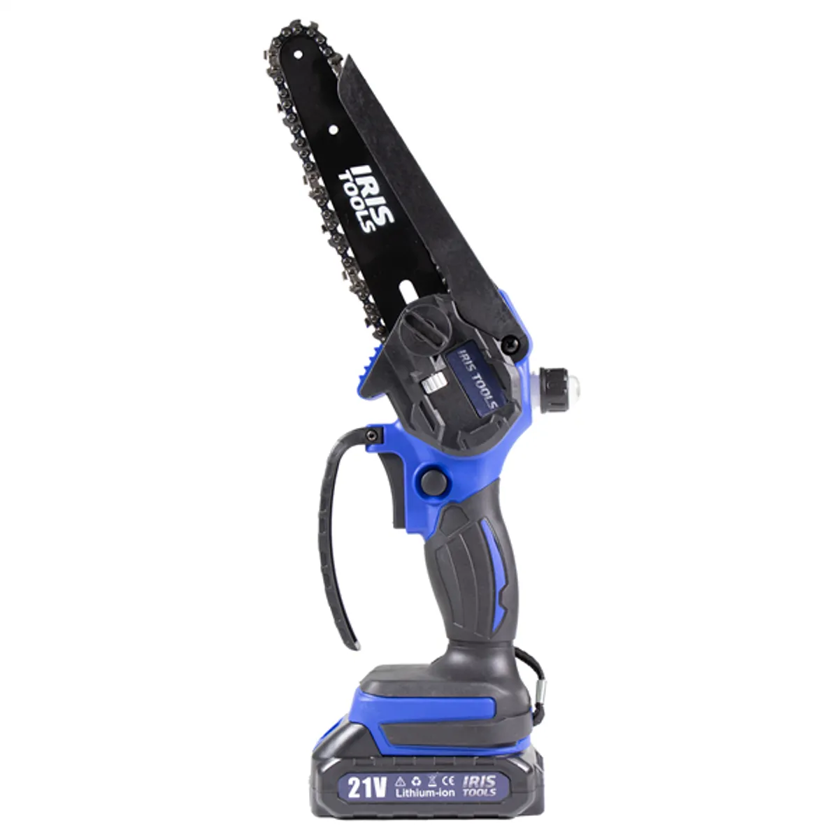 IRIS TOOLS ITCM-100 Akkus olajozós láncfűrész, ágvágó szett (táska + fűrész + 2 akku + töltő), 21V, 15 cm vágási hossz #1