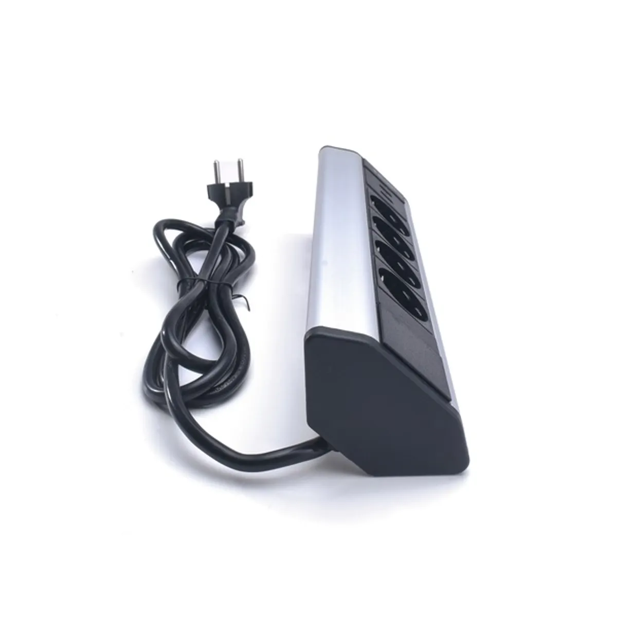 TOO VPS-317-4S IP20, 4x 2P+F, 2x USB-A, ezüst asztalra rögzíthető elosztó #3