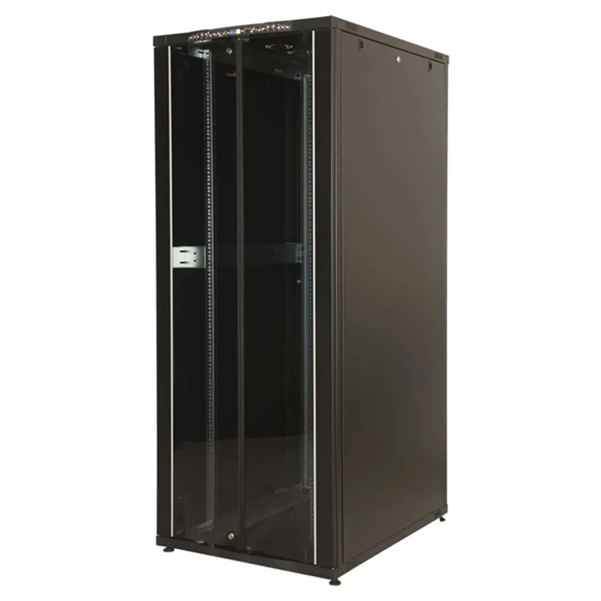 Lande LN-CK42U6010-BL CK 19" 42U 600x1000 fekete álló rack szekrény #1