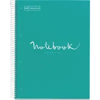 Miquelrius Emotions A4 PP 5x24 lapos türkiz vonalas spirálfüzet