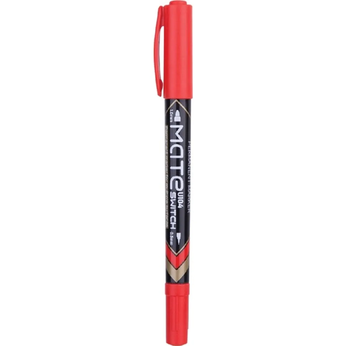 Deli Mate 2:1 0,5-1,0 mm piros kétvégű permanent marker #1