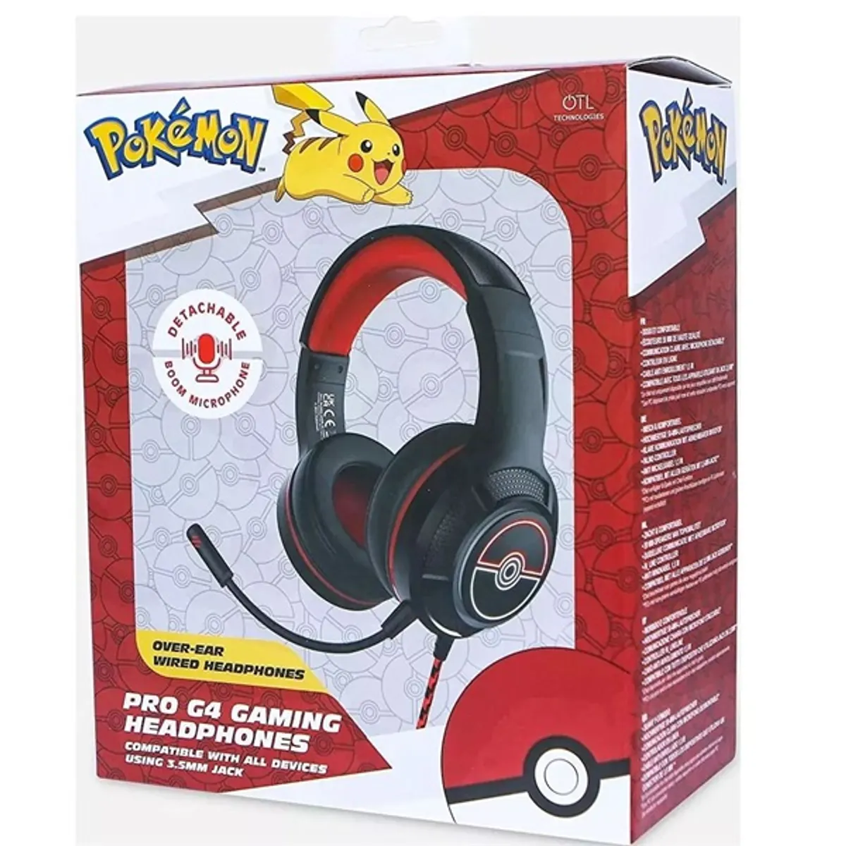 OTL PK0904 Pokémon Poké Ball Pro G4 over-ear vezetékes mikrofonos gamer fejhallgató #6
