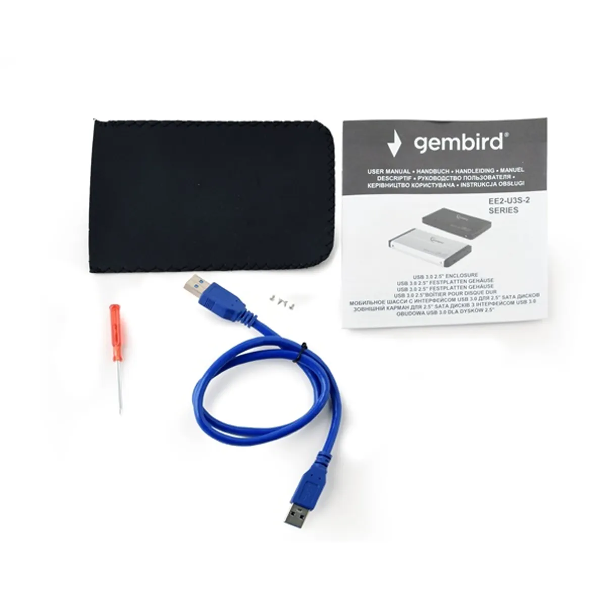 Gembird EE2-U3S-2-R 2.5" USB3.0 SATA piros külső ház #4