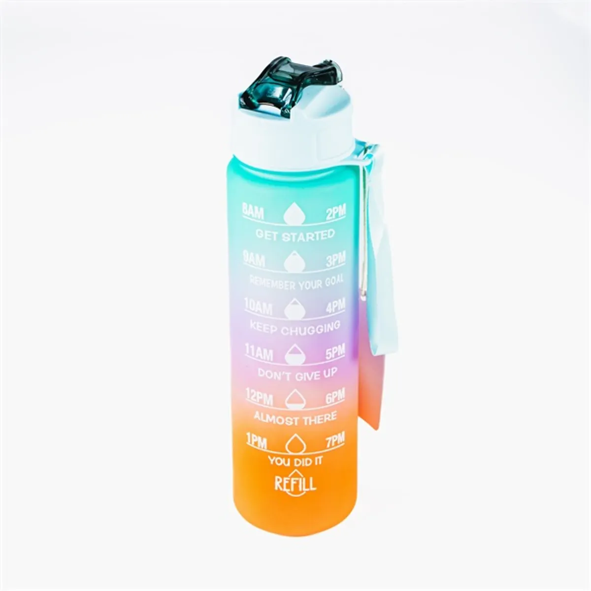 TOO KT-398 900ml-es színátmenetes motivációs kulacs idézetekkel és időskálával #1