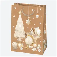 IRIS Karácsonyi ajándéktasak, EKO kraft papír, 230x320x110 mm, különböző színekben és mintával #8