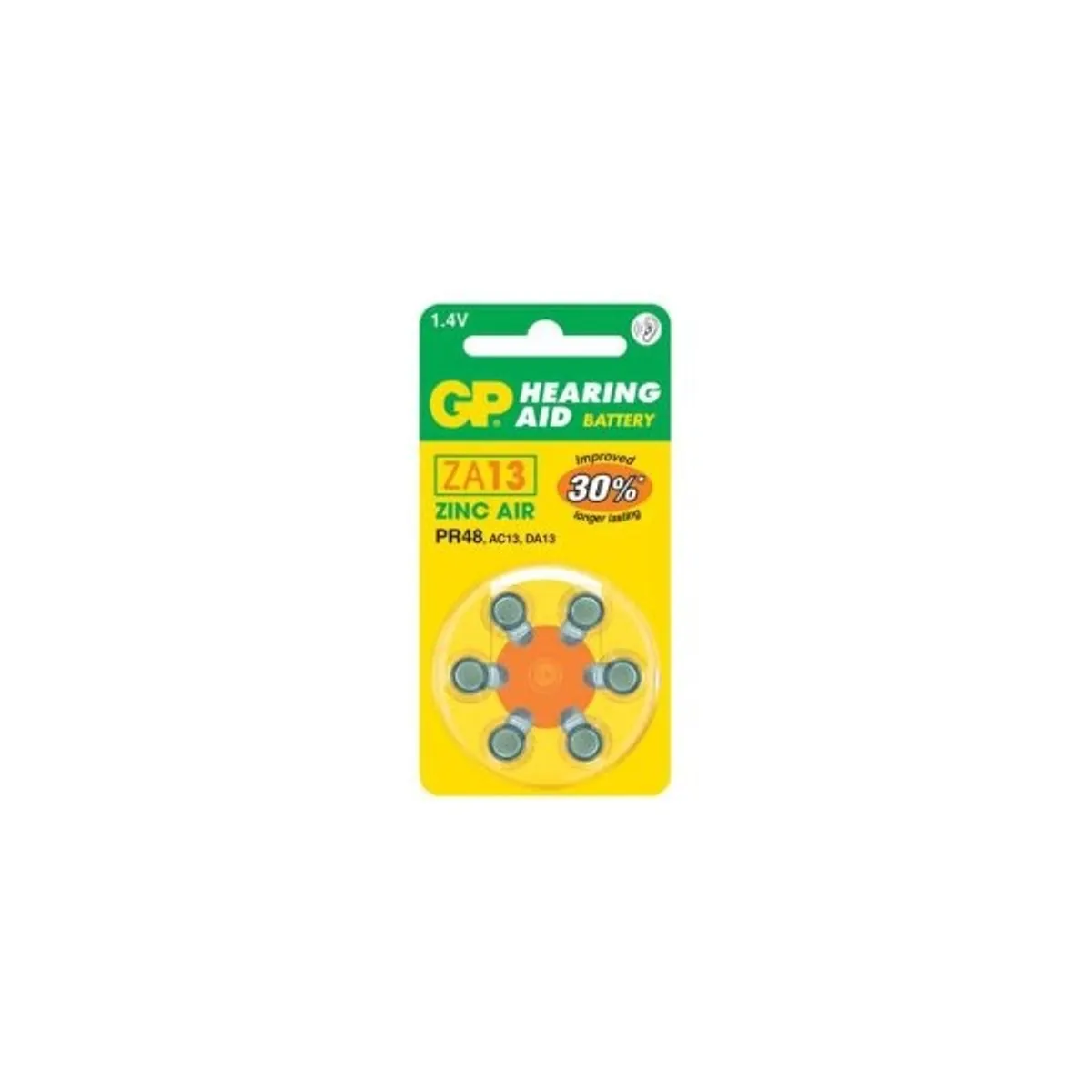 GP B3513 Hearing Aid ZA13 (7000ZD, PR48) cink-levegő hallókészülék elem 6db/bliszter #1
