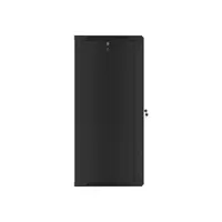 Lanberg WF01-6627-10B 19" 27U SZÉL:600mm MÉLY:600mm MAG:1307mm lapraszerelt üvegajtós fekete fali rack szekrény #6