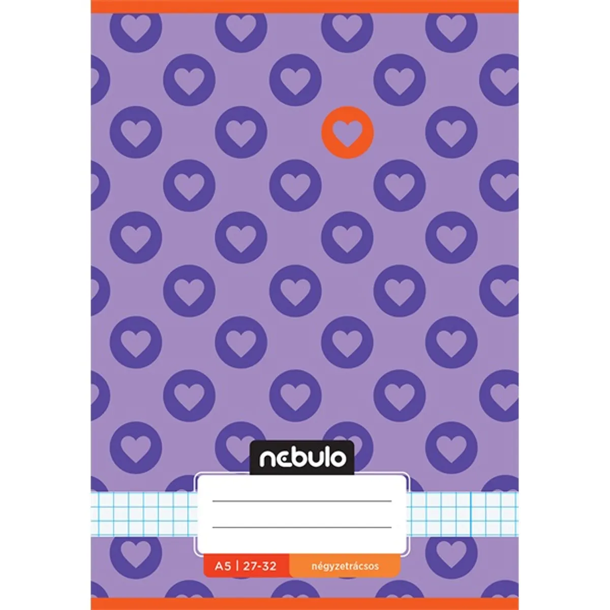 Nebulo Cuki minták II A5 27-32 tűzött kockás füzet #6
