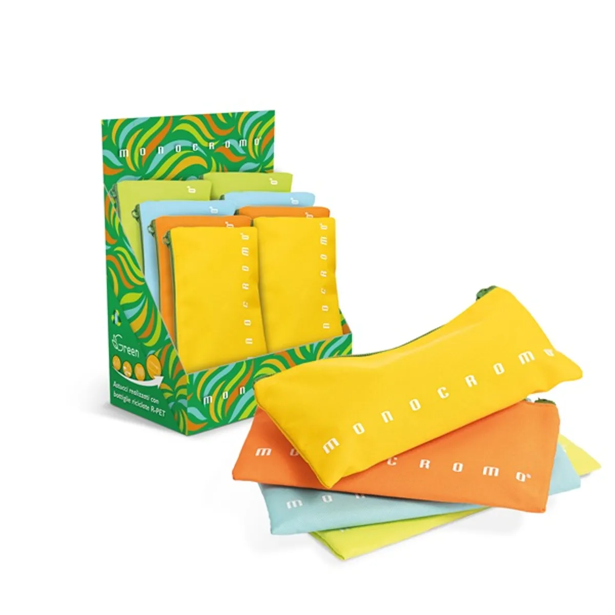 Pigna Monocromo Green szögletes textil tolltartó #1