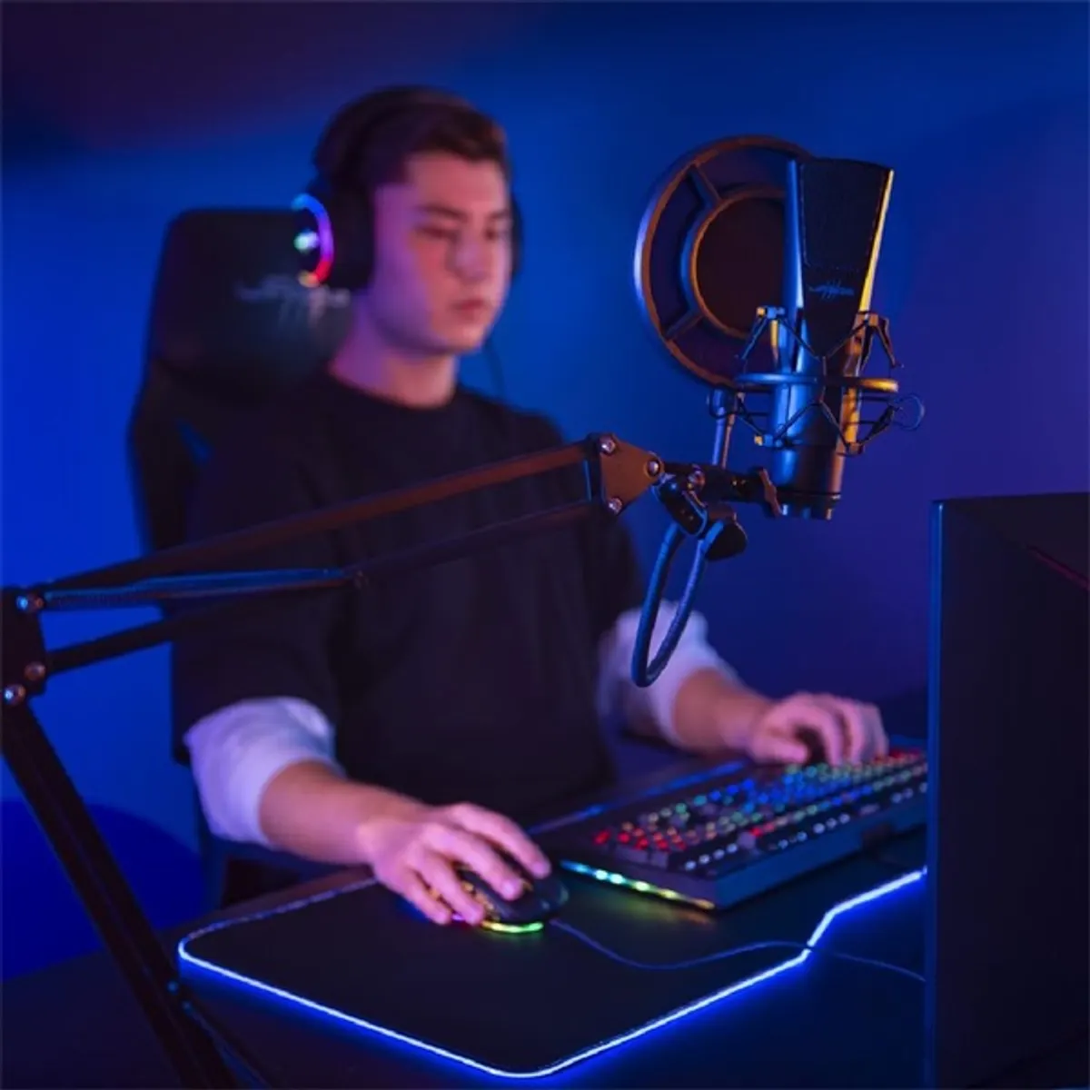 URAGE by Hama 186020 "Stream 800HD" streaming állványos gaming mikrofon #5