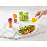 IRIS Rose Salt&Pepper üveg fűszerszóró szett tartóval 2*67ml, piros, lila, zöld vagy sárga színű HN-1119 #2