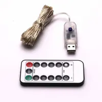 Iris 8 programos 10m/távirányítós/meleg fehér/100db LED-es/USB-s fényfüzér, fénydekoráció #2