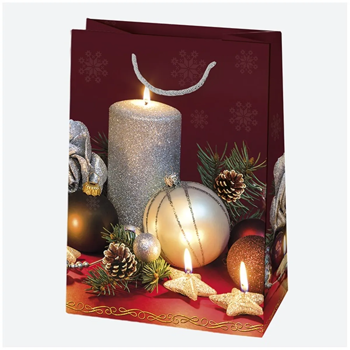 IRIS Karácsonyi ajándéktasak, 230x320x110 mm, különböző színekben és mintával #9