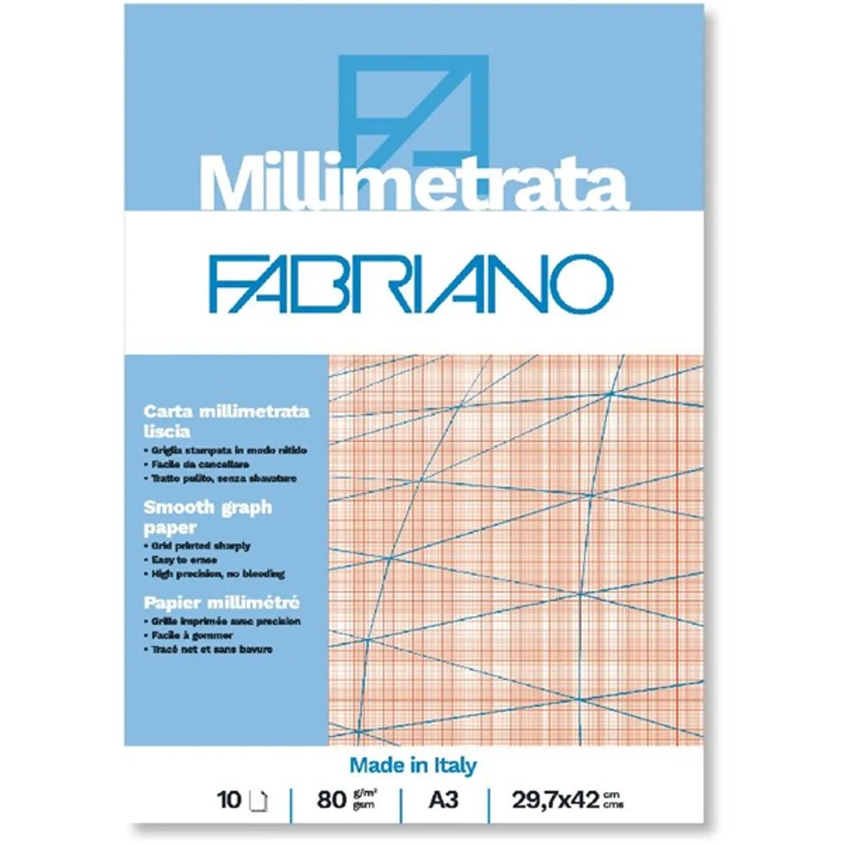 Fabriano A3 80g 10lapos milliméterpapír tömb #1