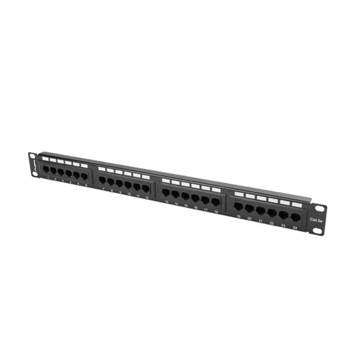 Lanberg PPU5-1024-B 19" 1U 24port Cat.5e UTP árnyékolatlan fekete patch panel #3