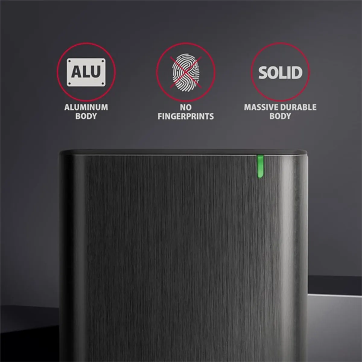 Axagon EE25-A6M USB 3.2 fekete csavar nélküli külső alumínium 2,5" HDD/SSD ház #7