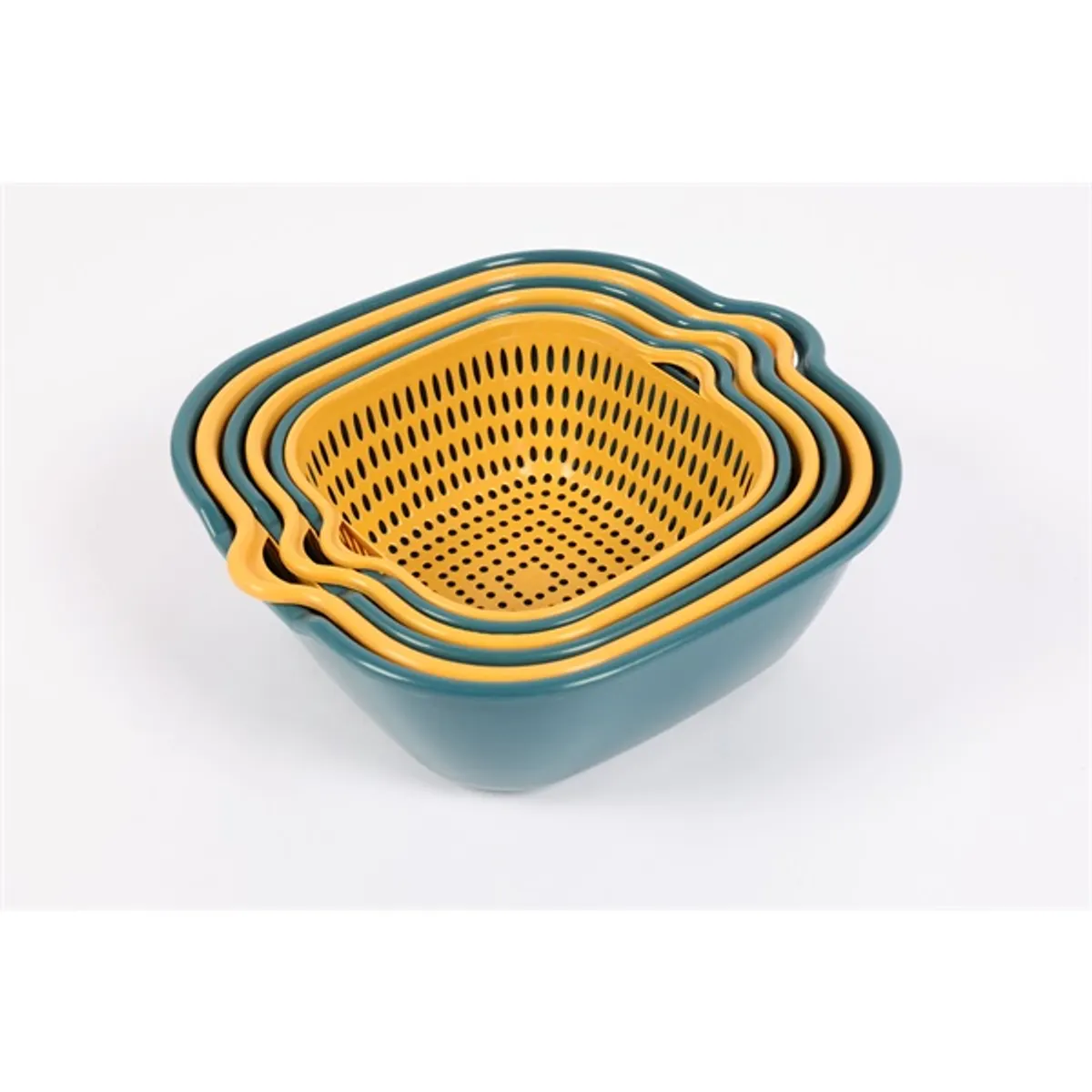 IRIS KT-255-G 6 darabos konyhai szűrő-tál szett #1