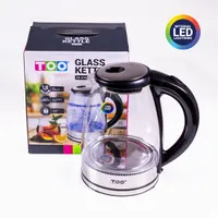 TOO KE-810 1,8L-es ezüst üveg vízforraló #2