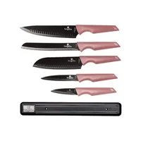 Berlinger Haus BH/2700 mágneses akasztóval, pink 6 részes késkészlet