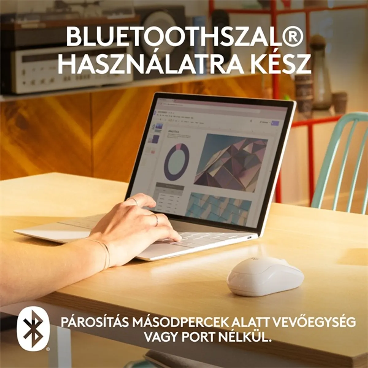 Logitech M240 Silent Bluetooth fehér egér #7