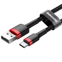 Baseus CATKLF-U91 Cafule 3m 2A USB A/USB C piros-fekete adat- és töltőkábel #2
