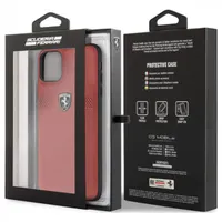 FERRARI Off Track iPhone 11 Pro Max piros szemcsés bőrtok #4