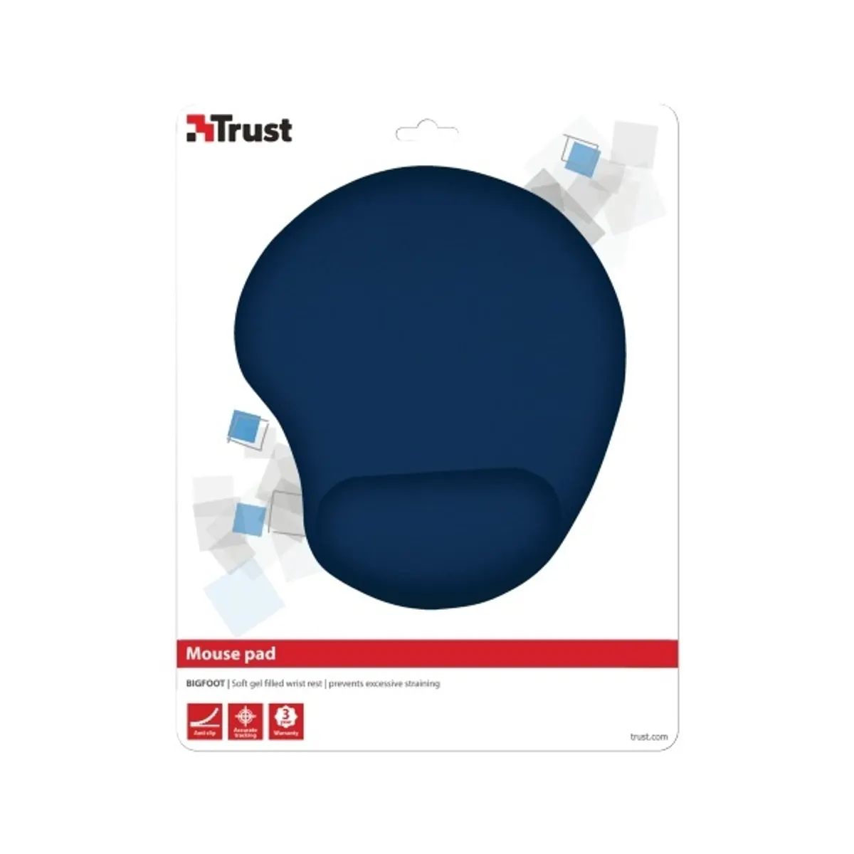 Trust Bigfoot zselés csuklótámaszos kék egérpad #3