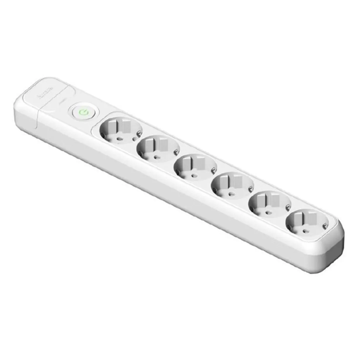 FAMATEL 2508 kapcsolóval fehér 16A-250V hatos földelt szerelhető elosztó #1