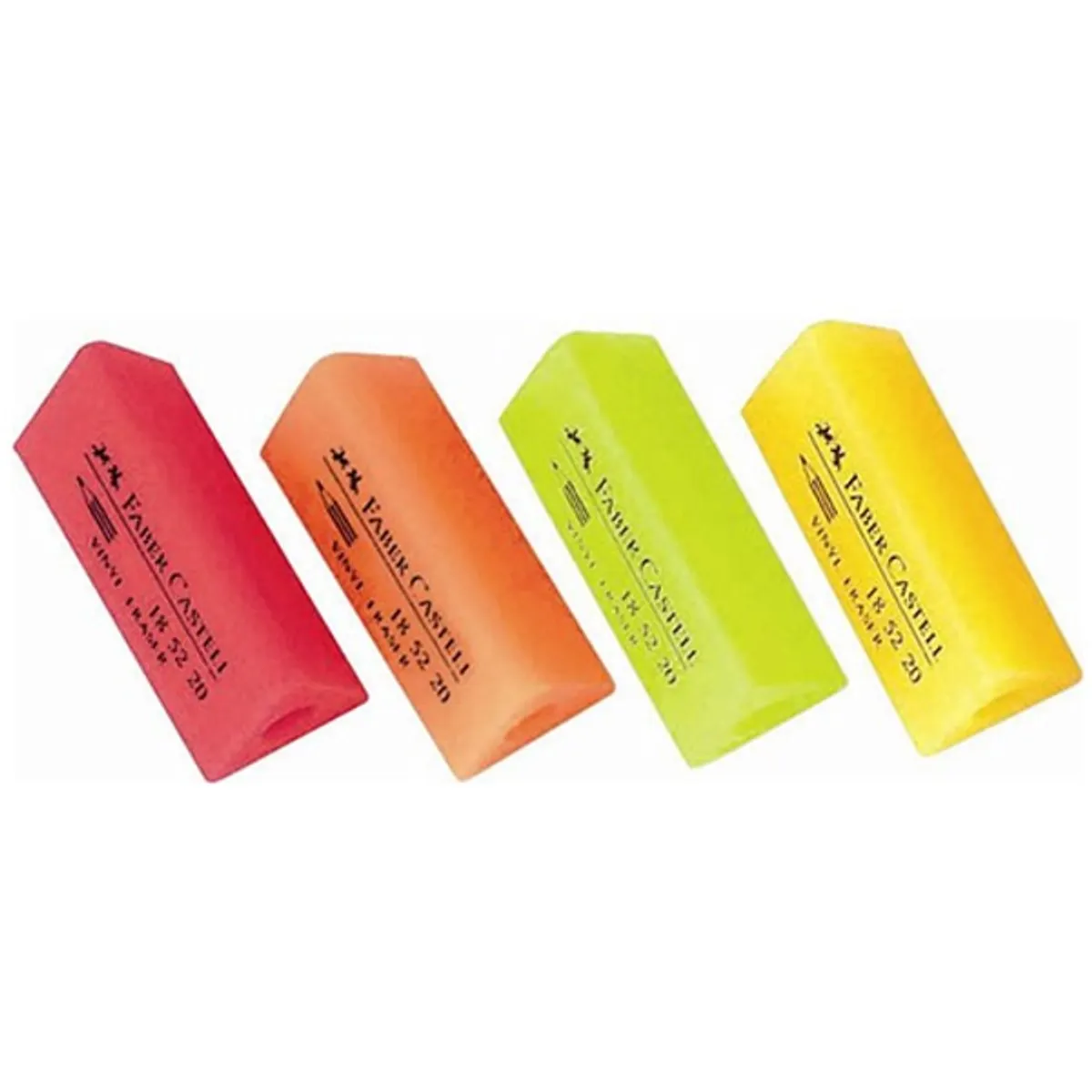 Faber-Castell háromszögletű neon ceruzafogó és radír #1